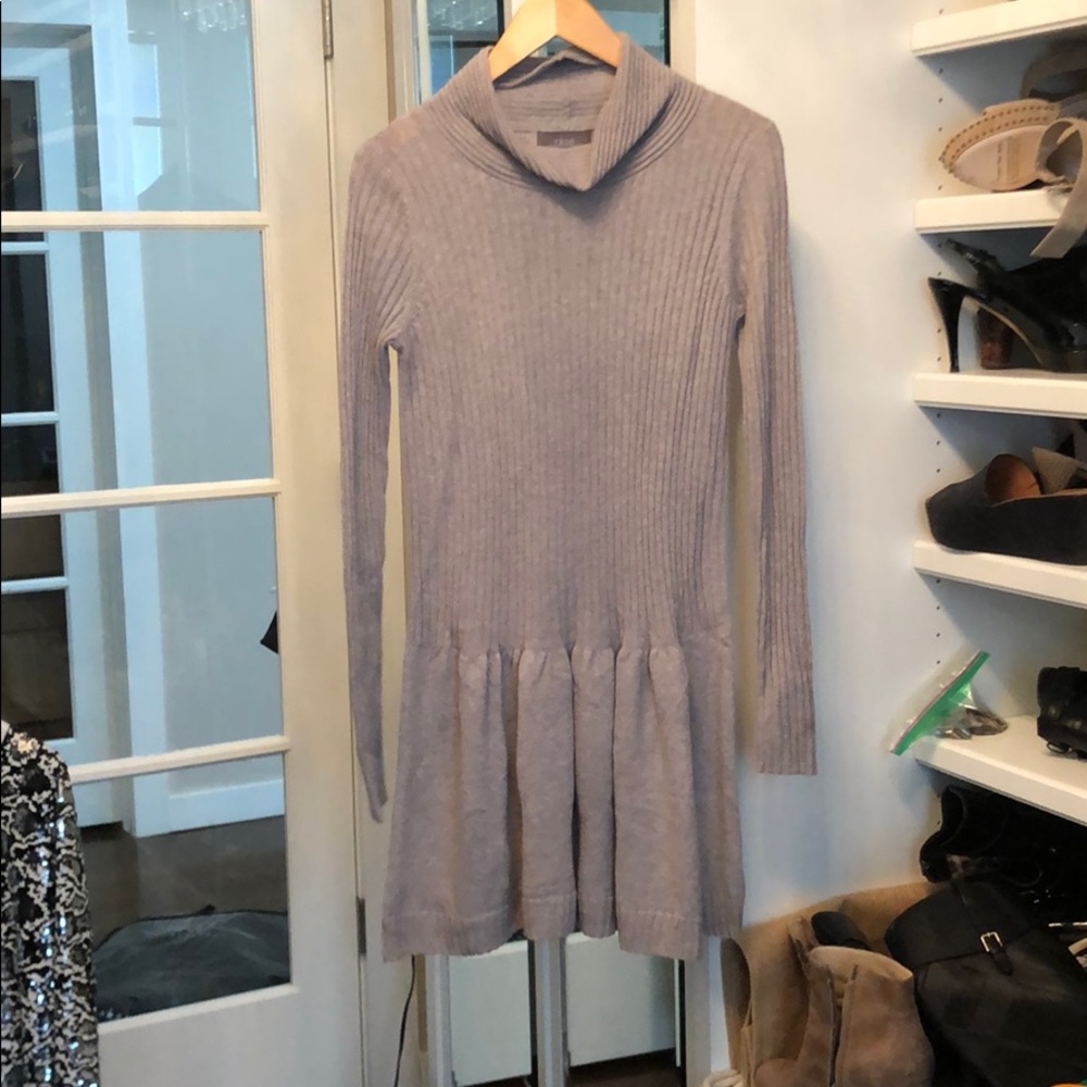 Grey sweater dress